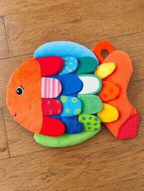 Melissa & Doug Plush Colorful Baby Fish Flip Flap Sensory Toy